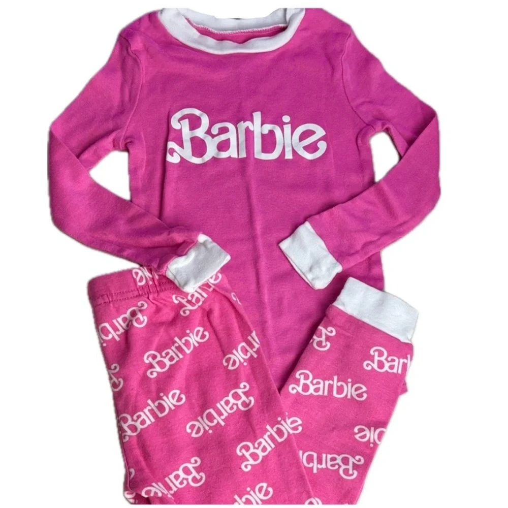 Barbie 100% Cotton Pink Pajama Set for Kids